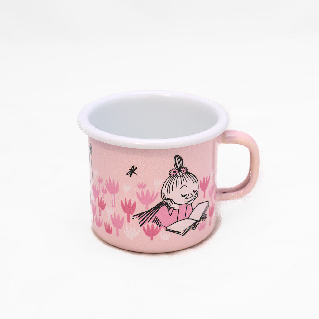 Tasse aus Emaille: Mumin im Garten - Girls - rosa von Muurla