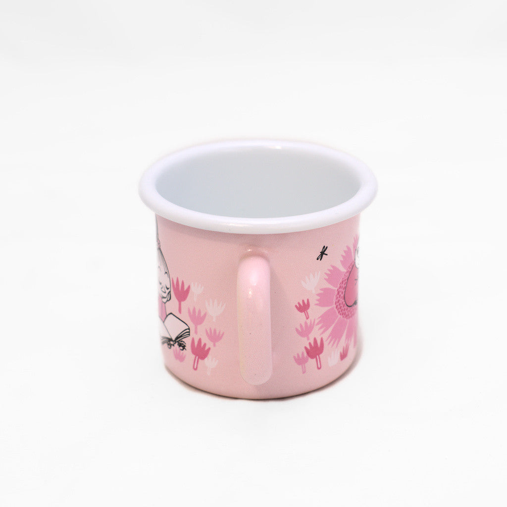 Tasse aus Emaille: Mumin im Garten - Girls - rosa von Muurla