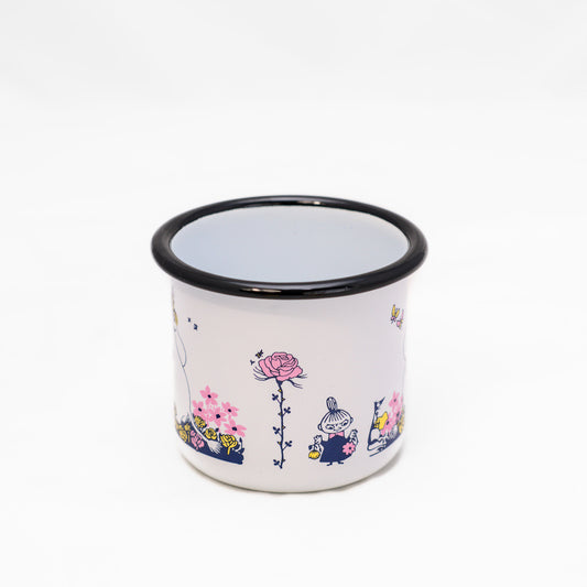 Tasse aus Emaille: Mumin Hug -  Umarmung weiss von Muurla