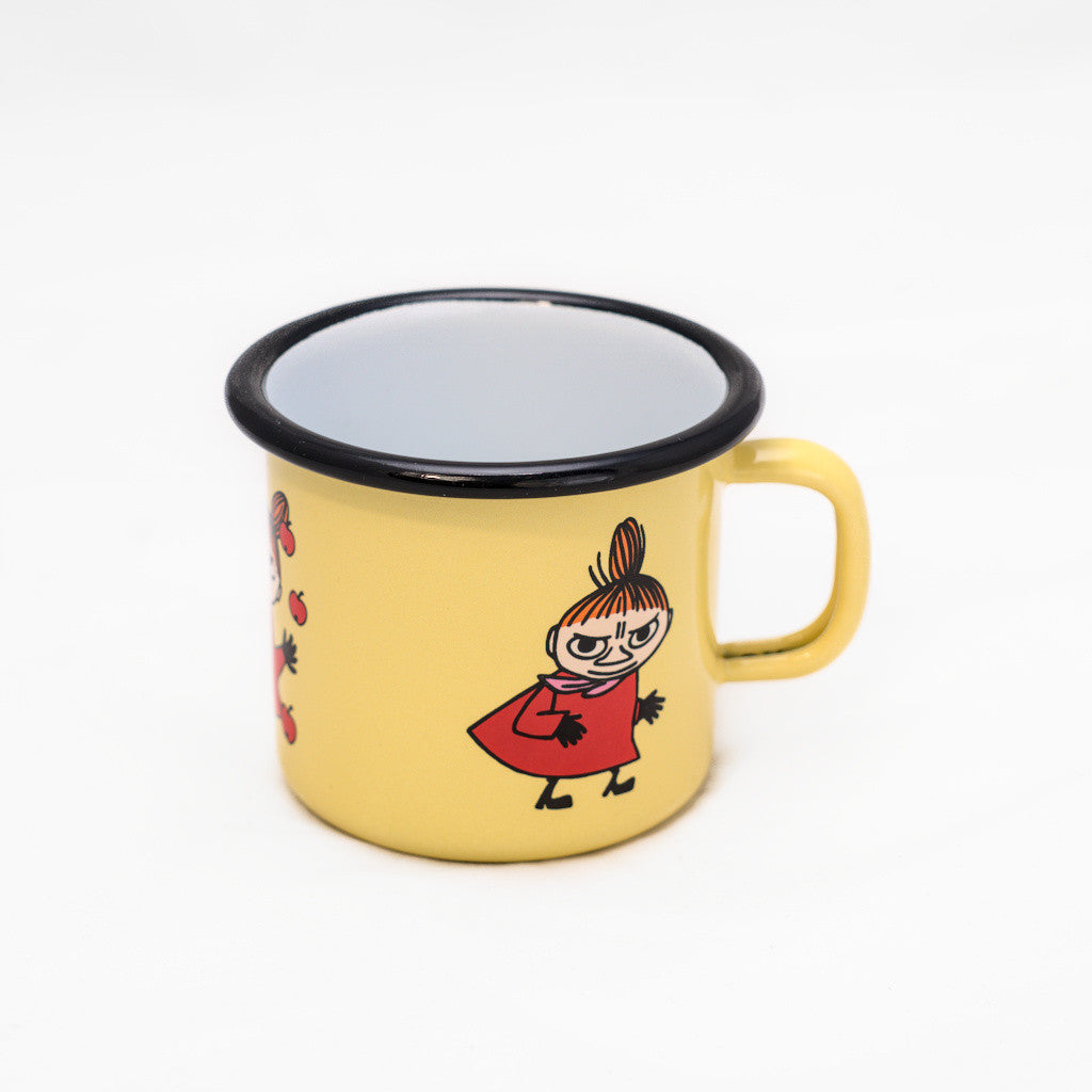 Tasse aus Emaille: Mumin Retro - Kleine My gelb von Muurla