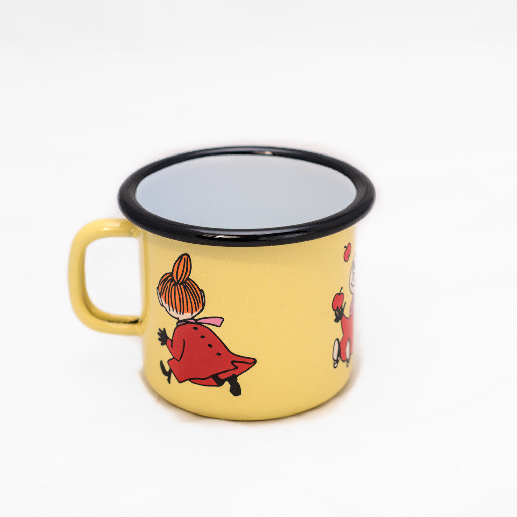 Tasse aus Emaille: Mumin Retro -  Kleine My gelb von Muurla