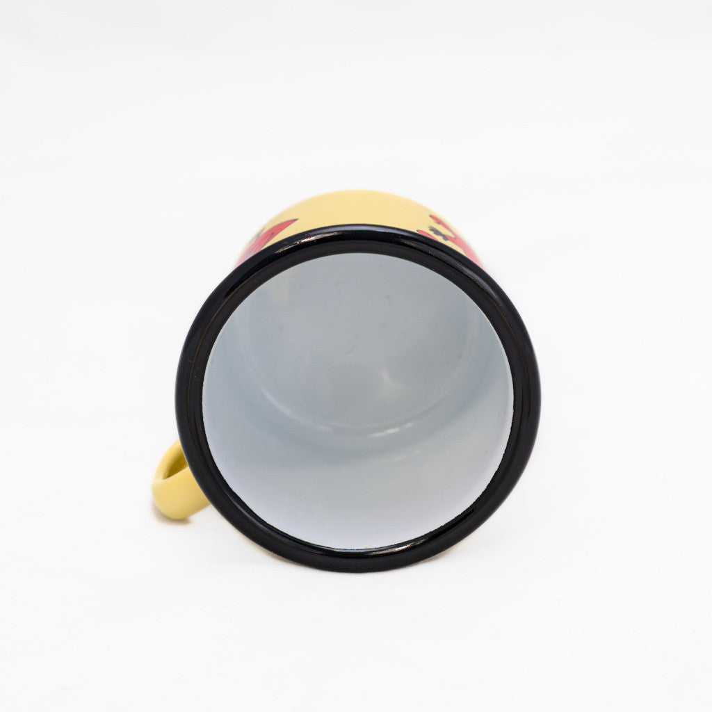 Tasse aus Emaille: Mumin Retro - Kleine My gelb von Muurla