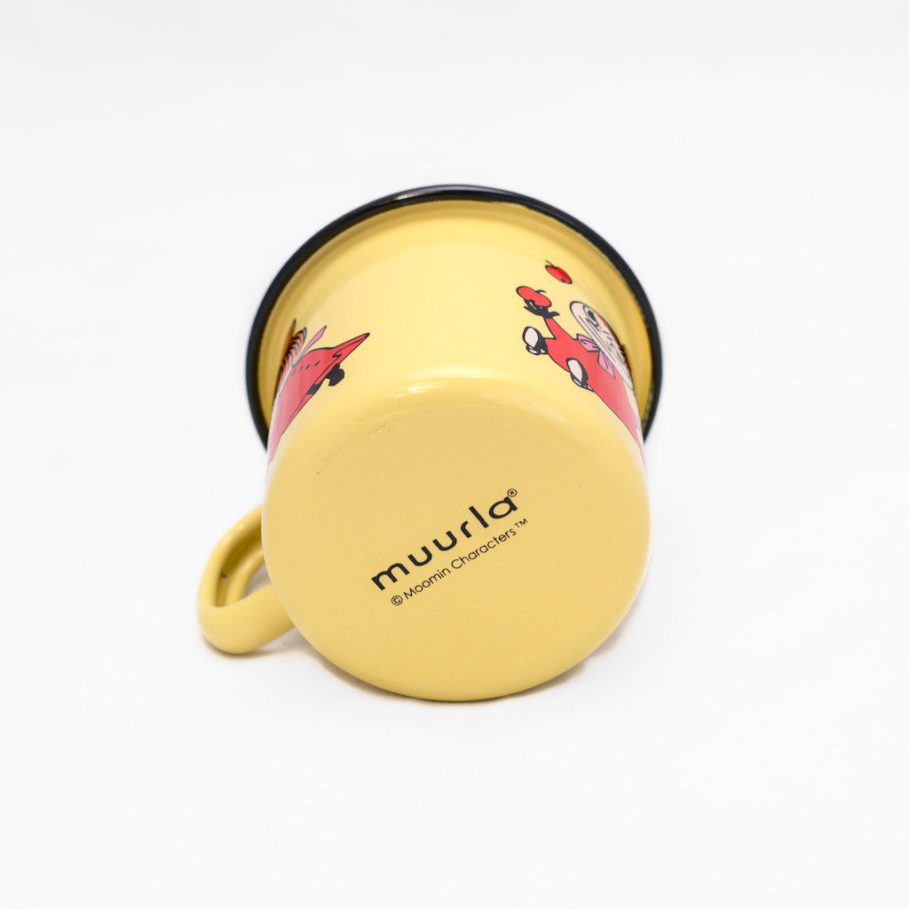 Tasse aus Emaille: Mumin Retro - Kleine My gelb von Muurla