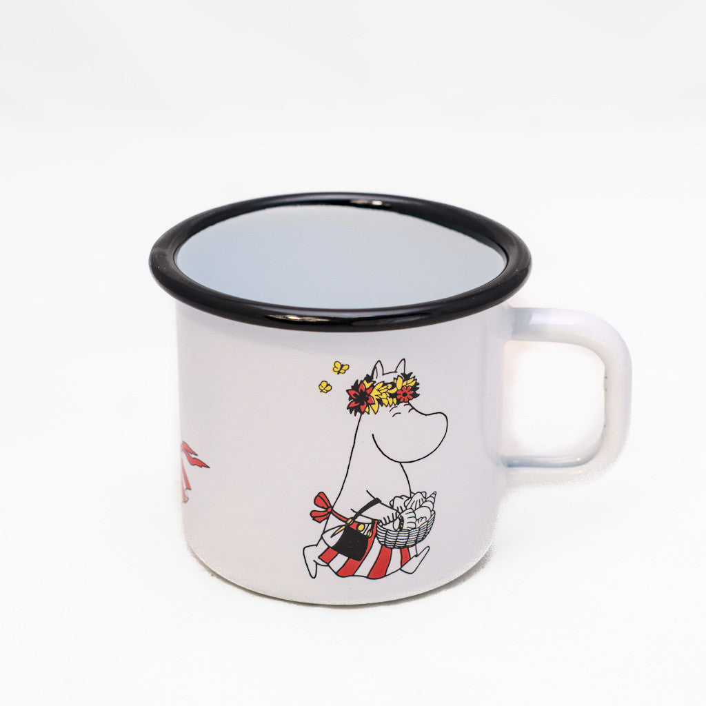 Tasse aus Emaille: Mumin Retro - Muminmamma weiss von Muurla