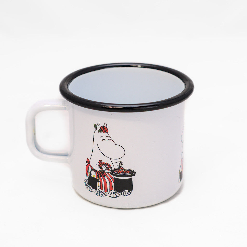 Tasse aus Emaille: Mumin Retro - Muminmamma weiss von Muurla