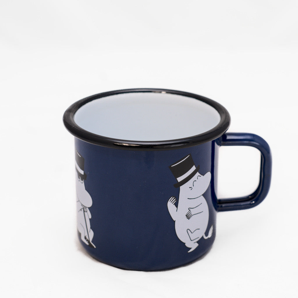 Tasse aus Emaille: Mumin Retro - Muminpappa blau von Muurla