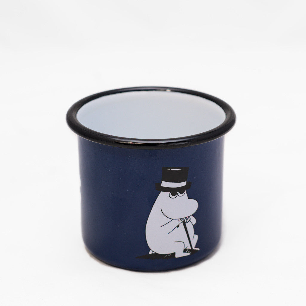 Tasse aus Emaille: Mumin Retro - Muminpappa blau von Muurla