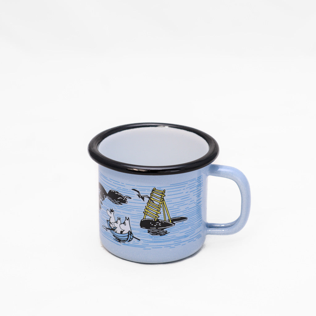 Tasse aus Emaille: Mumin Summer - Mellow Wind blau von Muurla