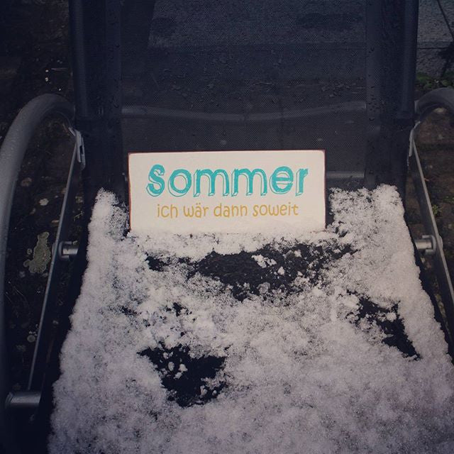Blechschild: Sommer - ich wär dann soweit
