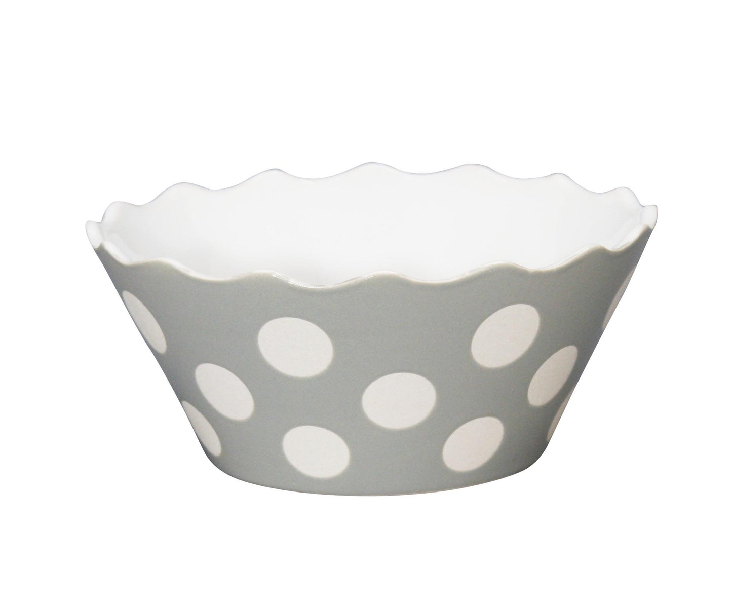 Schüssel "Small Happy Bowl Light Gey With Dots" von Krasilnikoff