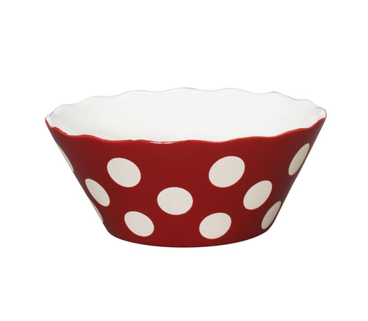 Schüssel "Small Happy Bowl Red With Dots" von Krasilnikoff