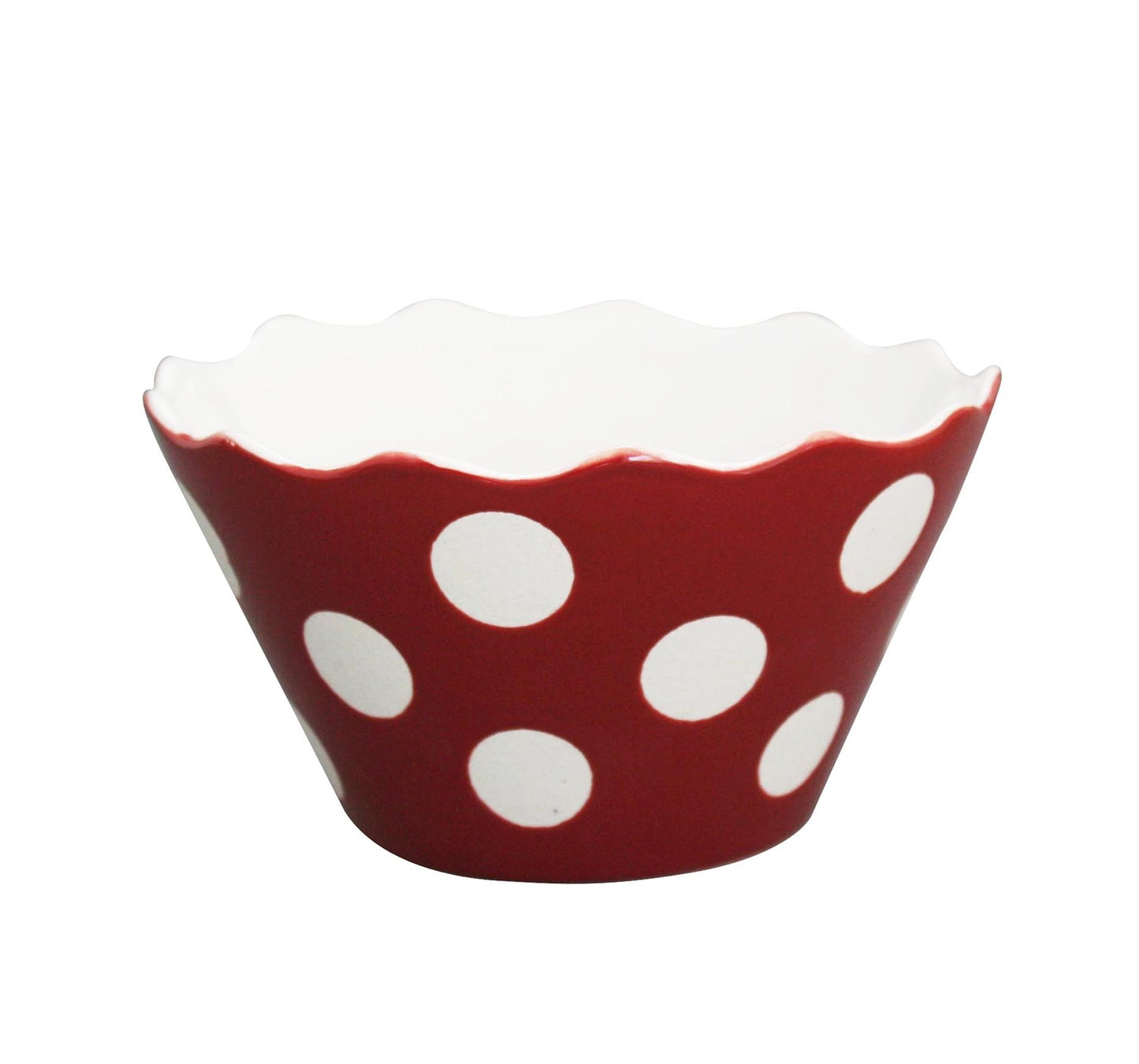 Schüssel "Micro Happy Bowl Red With Dots" von Krasilnikoff