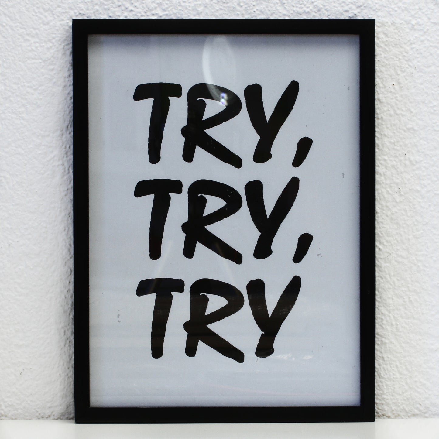 Wandkunst gerahmt: Try, Try, Try!