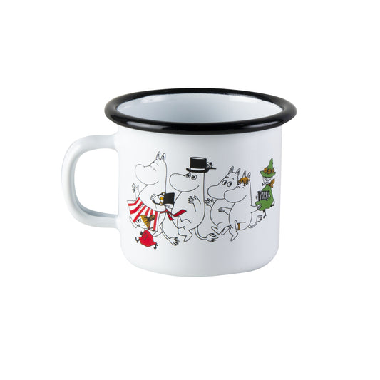 Tasse aus Emaille: Mumin Colors - Mumintal weiss von Muurla