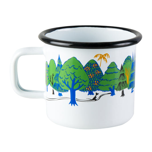 Tasse aus Emaille: Mumin Colors - Mumintal weiss von Muurla
