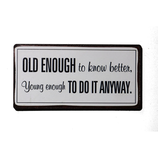 Magnet: Old enough to know better, young enough to do it anyway
