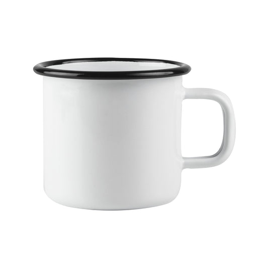 Tasse aus Emaille: Basic - 2,5 dl weiss von Muurla
