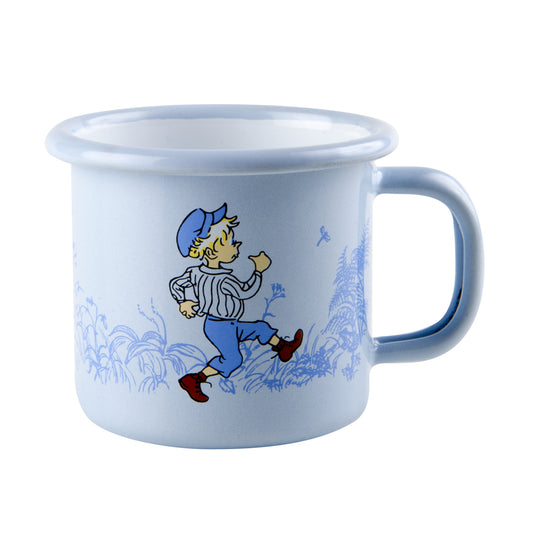 Tasse aus Emaille: Michel aus Lönneberga, Michel blau 1,5 dl von Muurla
