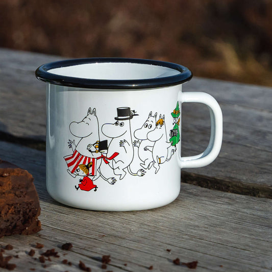 Tasse aus Emaille: Mumin Colors - Mumintal weiss von Muurla