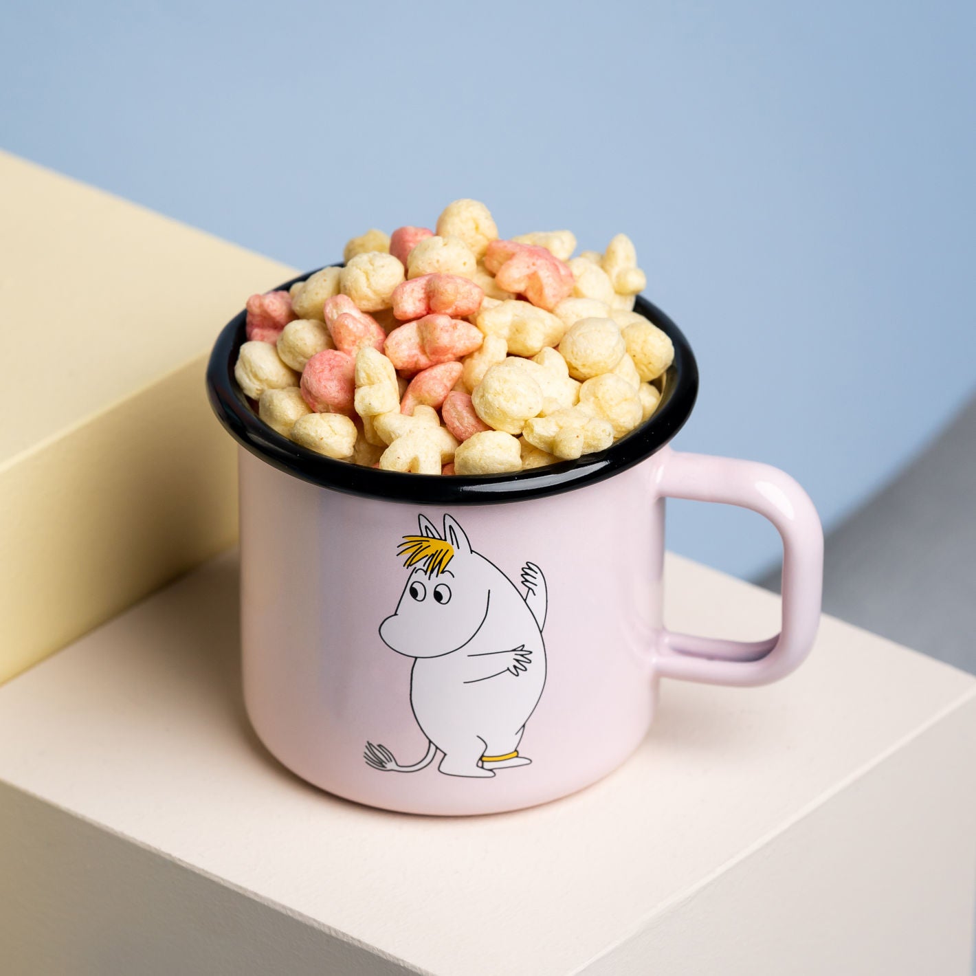 Tasse aus Emaille: Mumin Retro - Snorkfräulein rosa 2,5 dl von Muurla