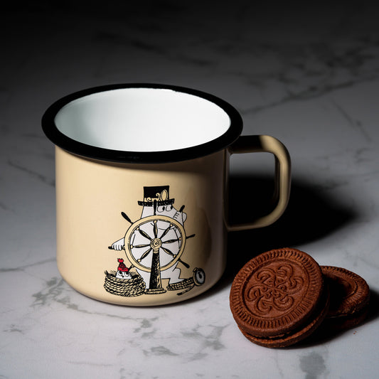 Tasse aus Emaille: Mumin - Der Abenteurer beige von Muurla