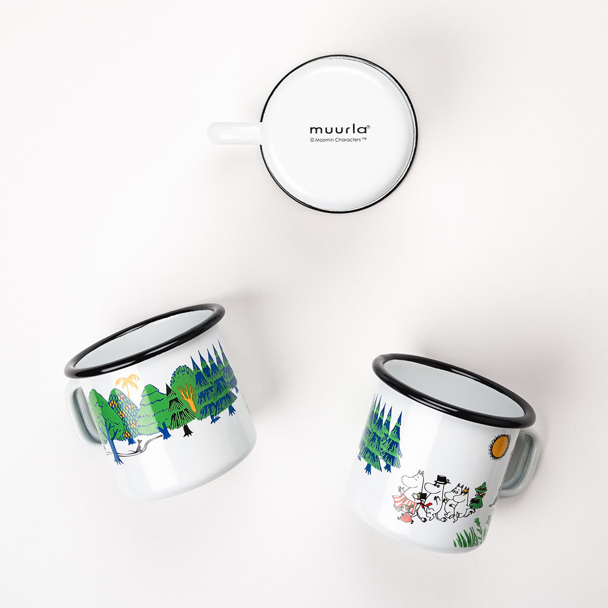 Tasse aus Emaille: Mumin Colors - Mumintal weiss von Muurla