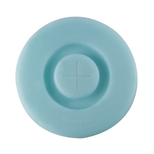 Silikondeckel: Blau 9.5 cm mit Trinkhalmöffnung für 3.7 dl Tassen von Muurla