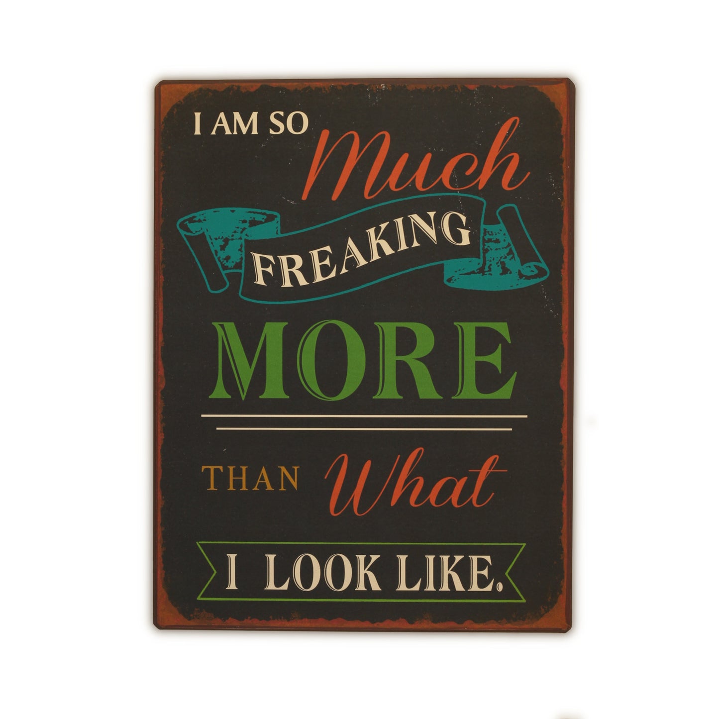 Blechschild: I am so much freaking more than what I look like