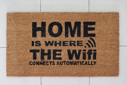 Fussmatte: Home is where the wifi connects automatically