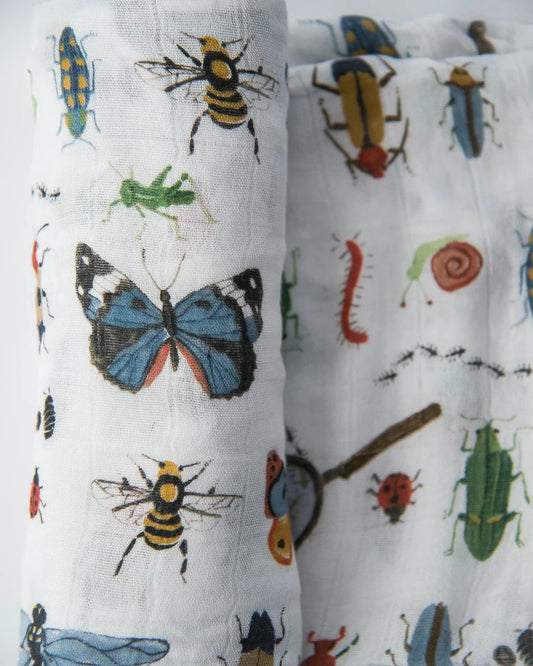 Deluxe Muslin Swaddle: "Bugs" von Little Unicorn