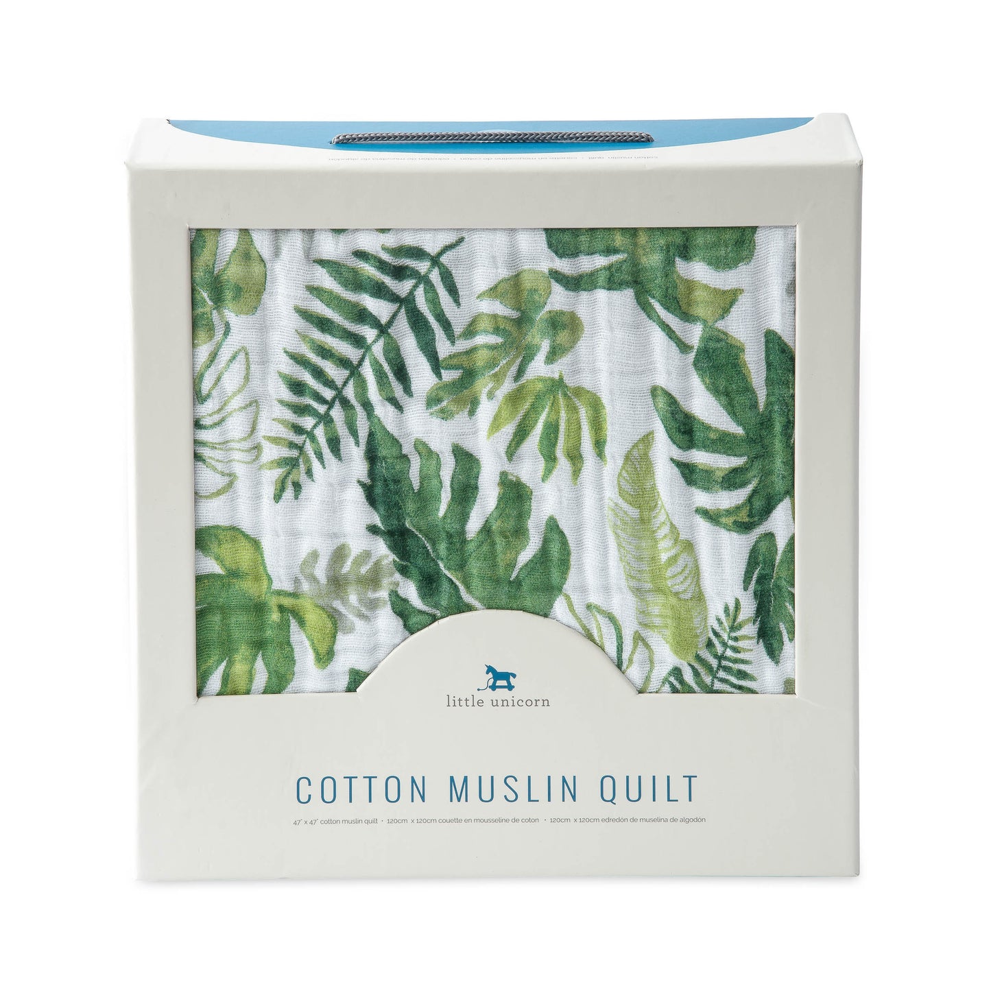 Cotton Muslin Quilt "Tropical Leaf" von Little Unicorn