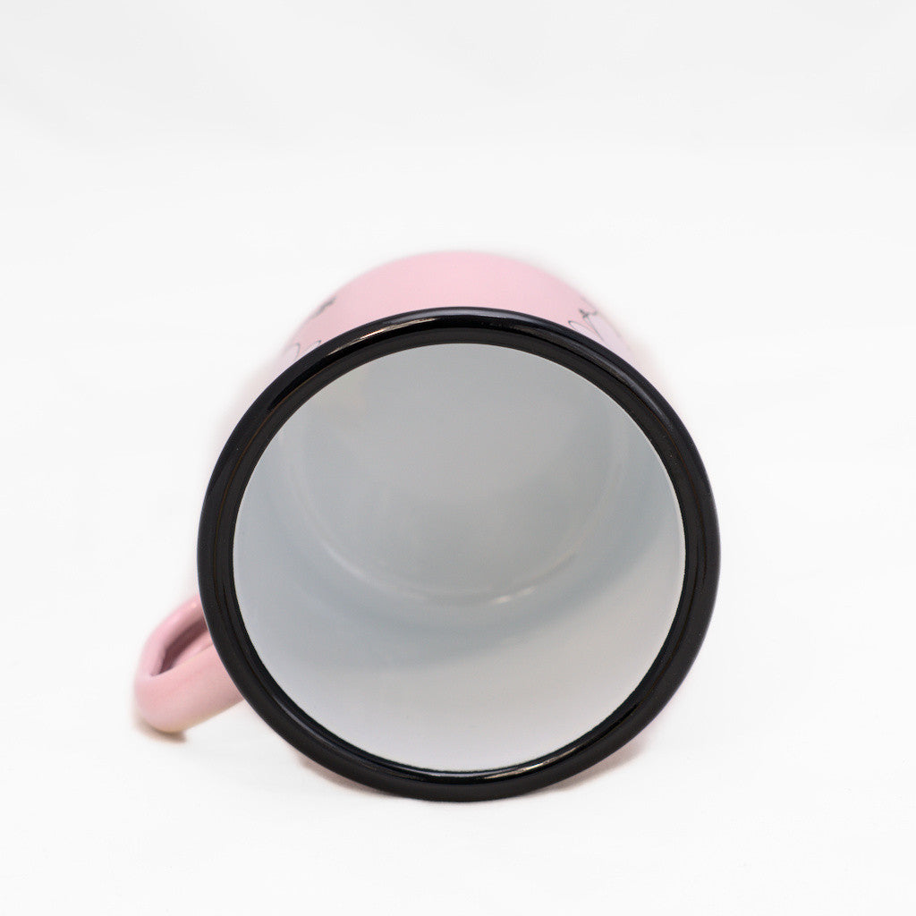 Tasse aus Emaille: Mumin Retro - Snorkfräulein rosa 3,7 dl von Muurla