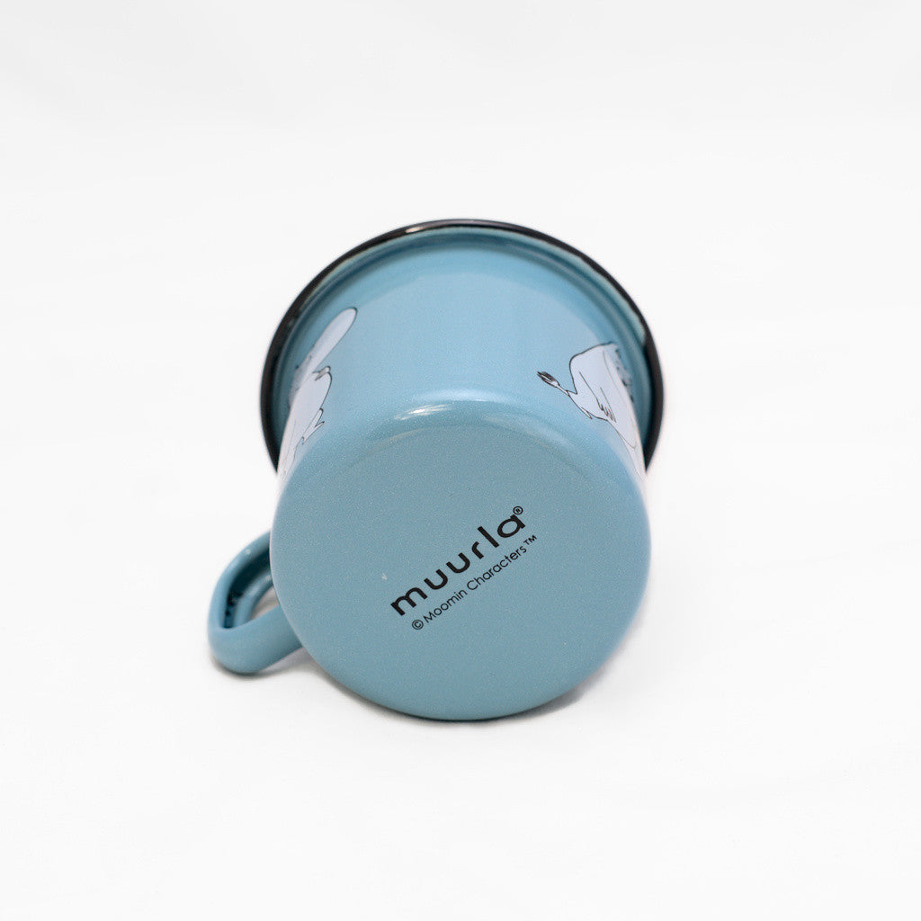 Tasse aus Emaille: Mumin Retro - Mumin blau 2,5 dl von Muurla