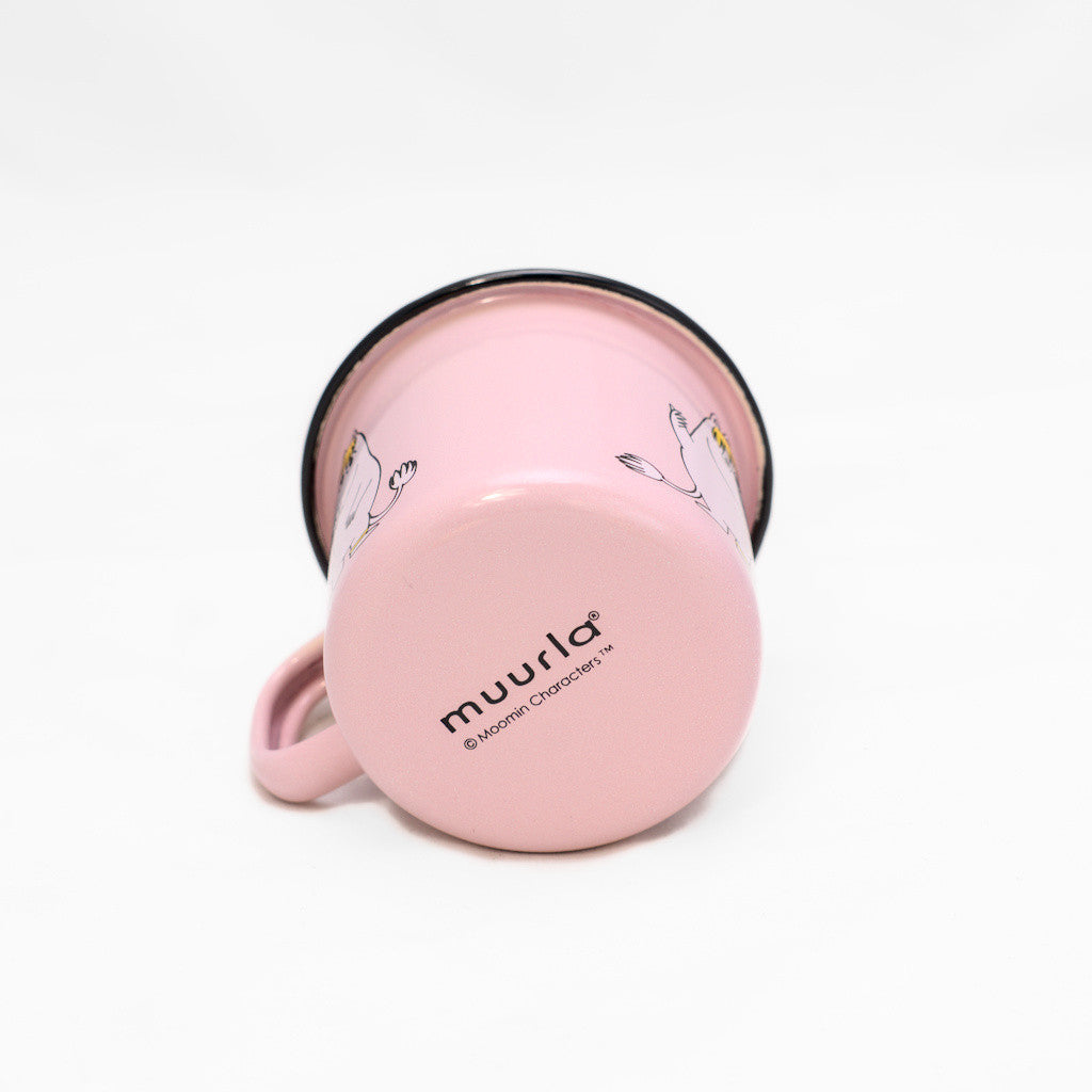 Tasse aus Emaille: Mumin Retro - Snorkfräulein rosa 2,5 dl von Muurla