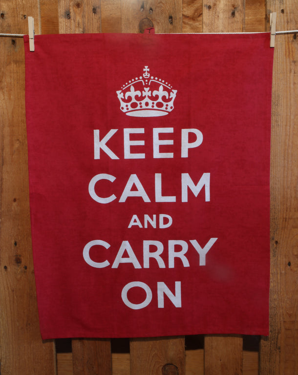 Küchentuch: Keep calm and carry on